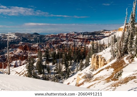The red stone layer in the Cedar Breaks national monument Royalty-Free Stock Photo #2060491211