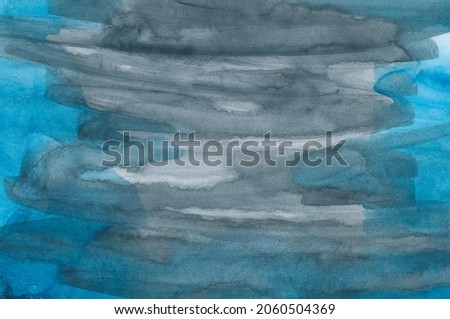 Abstract Watercolor Background. Blue and Gray Colors