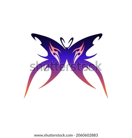 vector logo image illustration of a butterfly for a unique and interesting tattoo
