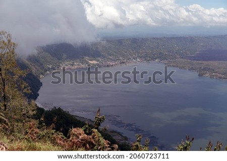amazing summer view from the volcano. bali