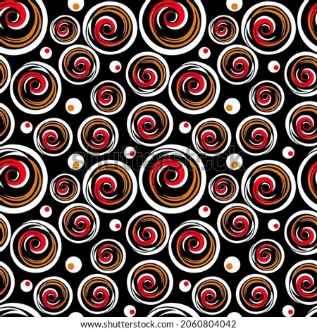 Seamless geometrical pattern with polka dot on black Royalty-Free Stock Photo #2060804042