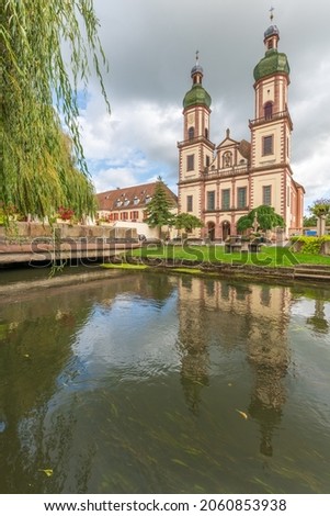 St Maurice abbey church in Ebersmunster in Alsace. France, Europe. Royalty-Free Stock Photo #2060853938