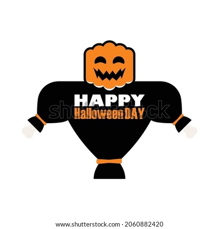 Vector illustration of Happy Halloween Day  on white background