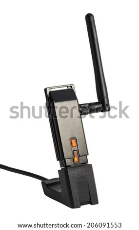 Wi-Fi Wireless USB Adapter isolated on white background