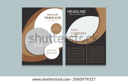 Two sided flyer template design with abstract style and minimalist style use for ads layout and leaflet, Corporate Book Cover Design Template in A4. Can be adapt to Brochure, Annual Report, Magazine,