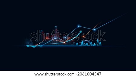 Business growth plan and strategy, financial and investment concept. Royalty-Free Stock Photo #2061004547