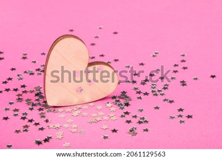 romantic heart of pink background ,valentines day greeting card.