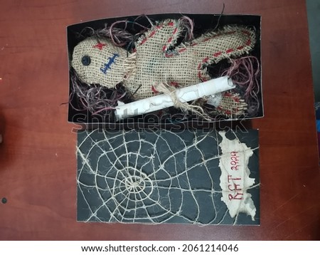 creative Halloween voodoo doll invitation