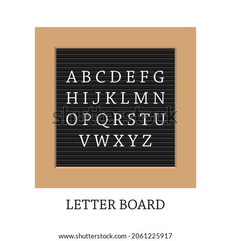 Letter board .  Vector illustration
