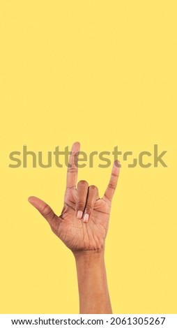 Rock n roll hand gesture