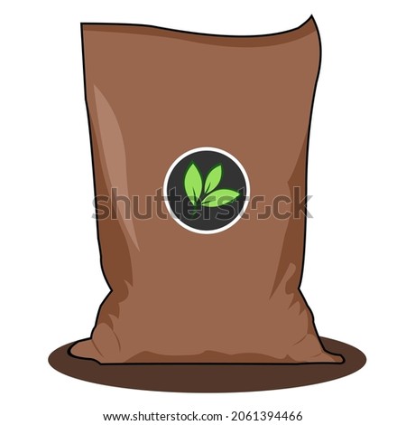 Vektor illustration fertilizer bag, rice sack, sand bag, agriculture product isolated on white background Royalty-Free Stock Photo #2061394466