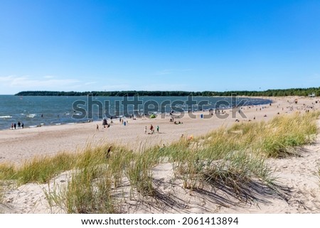 Beautiful sandy beach Yyteri at summer, Pori , Finland Royalty-Free Stock Photo #2061413894