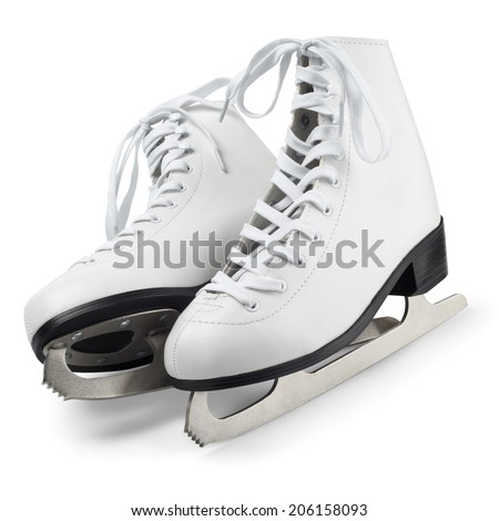 Figure skates isolated on white with clipping path