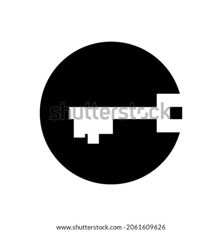 Element of Key Icon for Mobile Concept and Web Apps. Badge Style Key Icon Can be Used for Mobile Apps. Black Round Icon Isolated on White Background