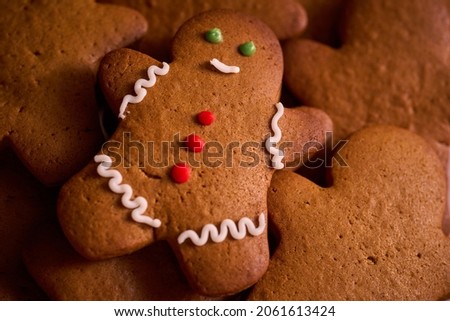 painted gingerbread man ready for eating and decorating