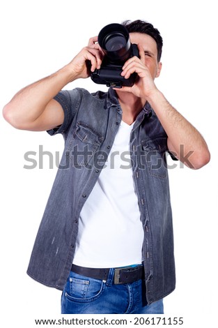 Man with fotocamera