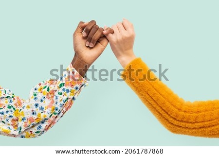 Pinky promise hands gesture symbol Royalty-Free Stock Photo #2061787868