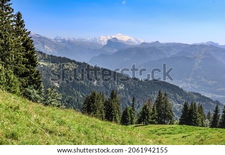 Picturesque summer landscapes in the Alps.