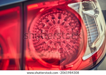 Close-up of the light signal of a car