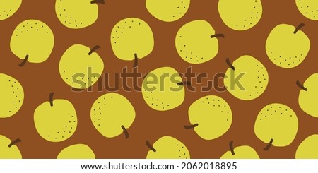 Pear illustration background. Seamless pattern.Vector. 