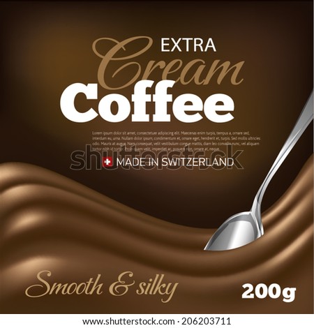 Cream coffee brown background with wave