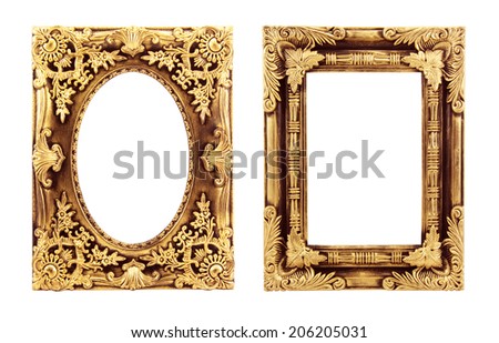  gold Picture frame .Isolate on white background
