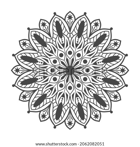 Mandala design for coloring book art