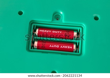 Red battery in the socket