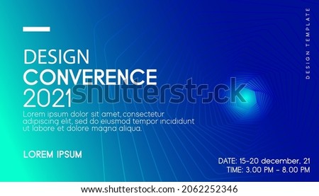 Abstract modern business conference design template with lines. Minimal flyer layout. Eps10 Vector. Royalty-Free Stock Photo #2062252346
