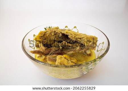 chicken stock isolated on a white background