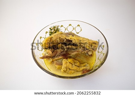 chicken stock isolated on a white background