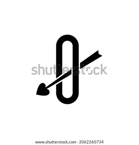 Letter O and Love Target Logo for sale. A clean and simple logo is very easy to remember. good for your business.
