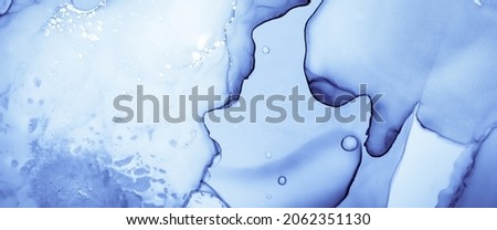 Water Ink Painting. Art Flow Illustration. Blue Liquid Effect. Ink Paint. White Geode Art. Navy Background. Snow Pattern. Indigo Fluid Texture. Contemporary Grunge Paper. Marble Ink Painting.