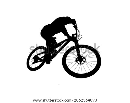 Mountain Bike Silhouette black vector