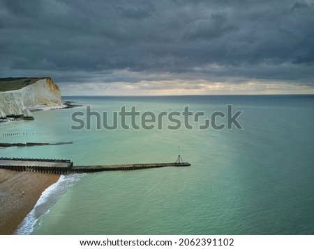 seaford sussex uk aerial pictures from above using a Drone 