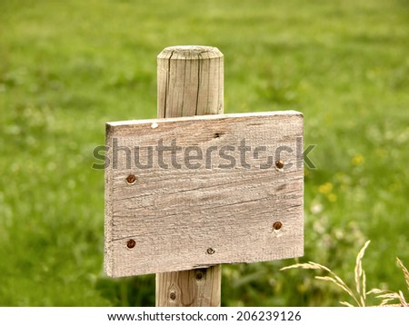 wooden plate sign