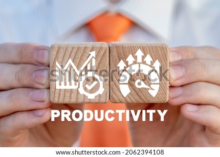Concept of enhance productivity. Business productivity tools.