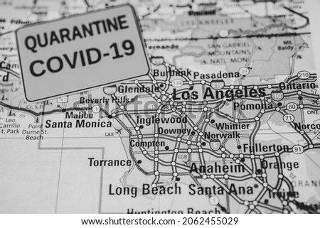 Los Angeles Coronavirus Covid-19 Quarantine background