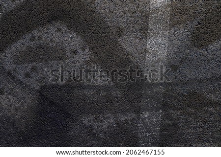 Aerial top view abstract texture and background of car tire drift skid mark on road race track, Black tire mark on street race track, Automobile and automotive concept. Royalty-Free Stock Photo #2062467155