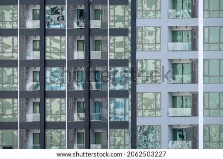 pattern of window in new building 