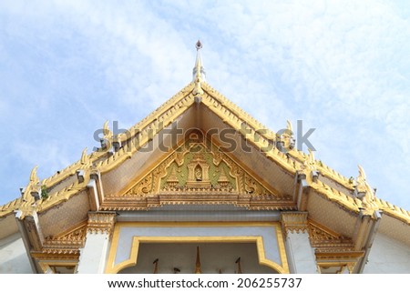Sothonwararam temple at Chachoengsao Thailand