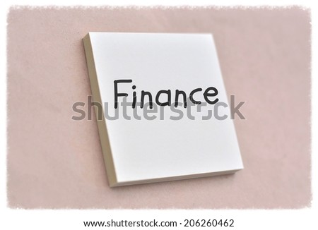 Text finance on the short note texture background