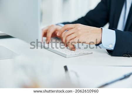 computer work office finance official
