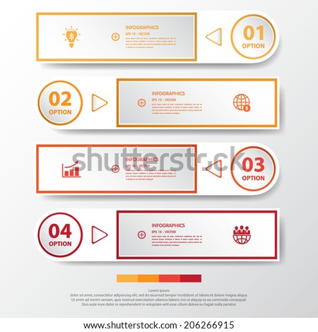 Design multicolor number timeline/graphic or website 