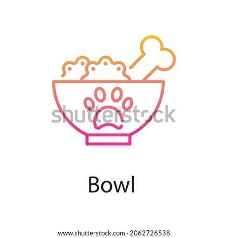 Bowl Vector gradient Icon Design illustration. Veterinary Symbol on White background EPS 10 File