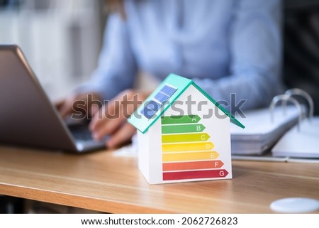 House Energy Audit. Advisor Rating Efficient Home Royalty-Free Stock Photo #2062726823