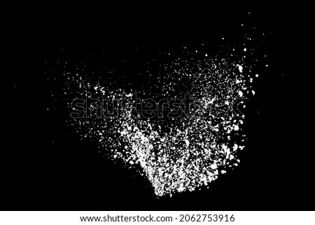 White splashes isolated on black background. Abstract vector explosion. Digitally generated image. Illustration, EPS 10. Royalty-Free Stock Photo #2062753916