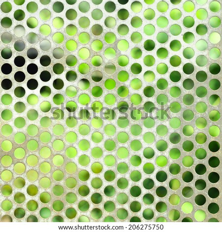 metal mesh polka dots