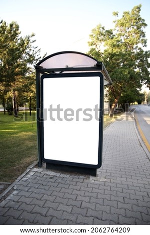 Natural Environment Busstop Advertisement Board Mockup 