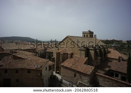 beautiful town Mora de Rubielos Teruel Castle